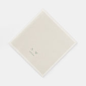 Serviette En Papier Minimal Monogram Wedding Napkins – with Love (Coin)