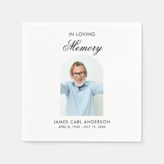 Serviette En Papier Minimal Simple Photo Arch Memorial (Devant)