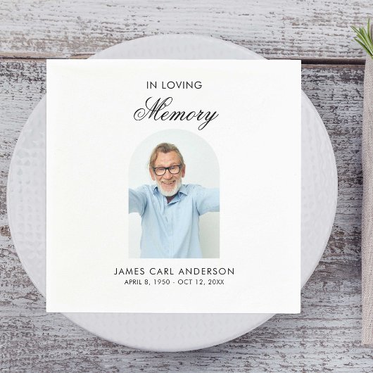 Serviette En Papier Minimal Simple Photo Arch Memorial