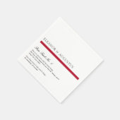 Serviette En Papier Minimal simple rouge moderne Fun Facts Mariage (Coin)