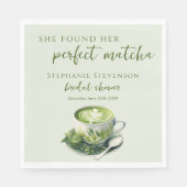 Serviette En Papier Minimale Elle A Trouvé Sa Fête des mariées Parfait (Devant)