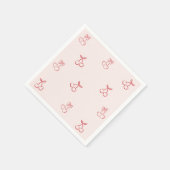 Serviette En Papier Minimalisme de contour de cerise (Coin)