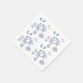 Serviette En Papier Minimalisme de fruits de mer (Coin)