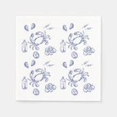 Serviette En Papier Minimalisme des aliments marins (Devant)