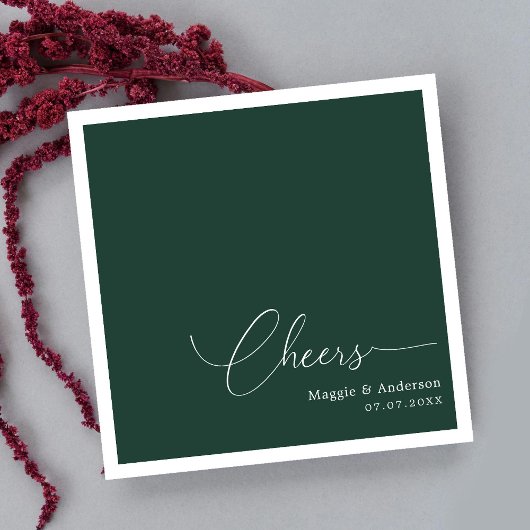 Serviette En Papier Minimalisme monogramme : Bravo au heureux couple