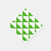 Serviette En Papier Minimalisme Vert Blanc (Coin)