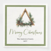 Serviette En Papier Minimalist Bohemian Botanical Holiday Napkins (Devant)