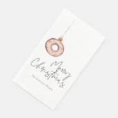 Serviette En Papier Minimalist Christmas Donut Ornament (Coin)