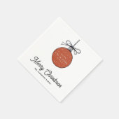 Serviette En Papier Minimalist Christmas Ornament Illustration (Coin)