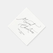 Serviette En Papier Minimalist Elegant Script Merriest Christmas (Coin)