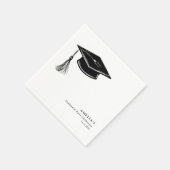 Serviette En Papier Minimalist Graduation Cap Grad Party (Coin)
