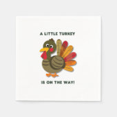 Serviette En Papier Minimalist Little Turkey Baby Shower (Devant)