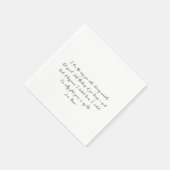 Serviette En Papier Minimalist Love Note Modern Wedding (Coin)