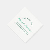 Serviette En Papier Minimalist Modern Typography Fun Fact Wedding (Coin)