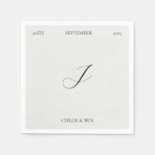 Serviette En Papier Minimalist, Personalized Napkins (Devant)