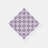 Serviette En Papier Minimalist Soft Lavender Checkerboard Pattern  (Coin)