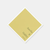 Serviette En Papier Minimalist Summer Yellow Elegant Wedding Custom (Coin)