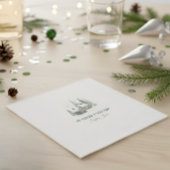 Serviette En Papier Minimalist Winter "It Takes a Village" baby shower