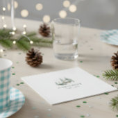 Serviette En Papier Minimalist Winter "It Takes a Village" baby shower