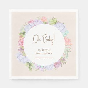 Serviette En Papier Minimaliste Boho Cactus désert Oh Baby shower