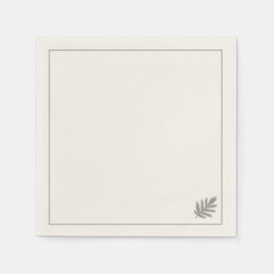 Serviette En Papier Minimaliste botanique à feuilles persistantes Ne
