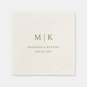 Serviette En Papier Minimaliste et Chic Serviettes de mariage