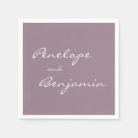 Minimaliste mariage personnalisé écriture prune vi