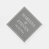 Serviette En Papier Minimaliste Moderne Gris (Coin)