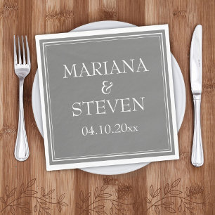 Serviette En Papier Minimaliste Moderne Gris
