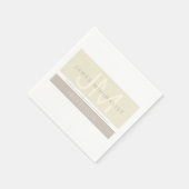 Serviette En Papier Minimaliste moderne | Taupe Tons Terre (Coin)