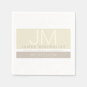 Serviette En Papier Minimaliste moderne   Taupe Tons Terre