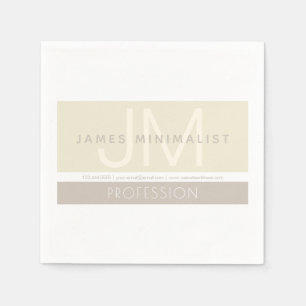 Serviette En Papier Minimaliste Moderne Tons Terre Taupe