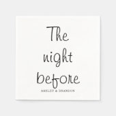 Serviette En Papier Minimisez La Nuit Avant Le Dîner De Répétition (Devant)