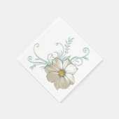 SERVIETTE EN PAPIER MINT BISQUE POINTS STRIPES PAPIER NAPKINS (Coin)