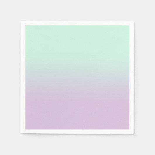 Serviette En Papier Mint Esthétique Pastel Et Ombre Gradient Lilac (Devant)