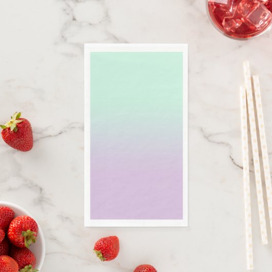 Serviette En Papier Mint Esthétique Pastel Et Ombre Gradient Lilac (En situation)