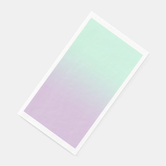 Serviette En Papier Mint Esthétique Pastel Et Ombre Gradient Lilac (Coin)