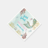 Serviette En Papier Mint Glitter Mermaid tail under the sea  (Coin)
