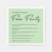 Serviette En Papier Mint Green Custom fun fact Personnalisé (Devant)