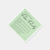 Serviette En Papier Mint Green Custom fun fact Personnalisé (Coin)