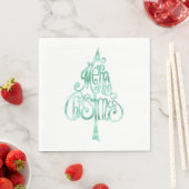 Serviette En Papier Mint Green Glam Noël (En situation)