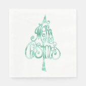 Serviette En Papier Mint Green Glam Noël (Devant)