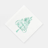 Serviette En Papier Mint Green Glam Noël (Coin)