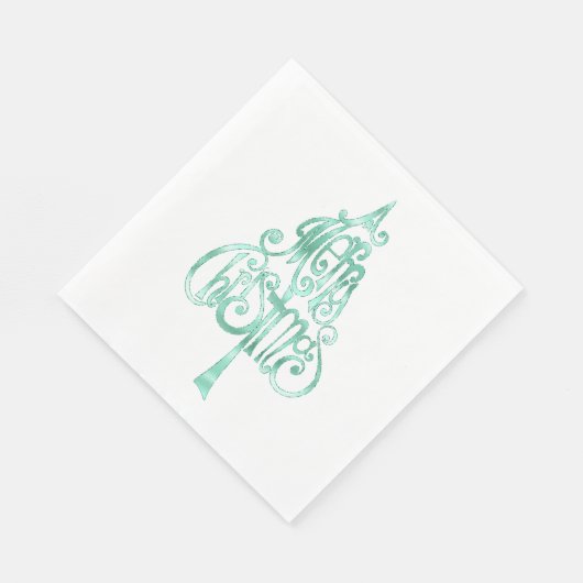 Serviette En Papier Mint Green Glam Noël (Coin)