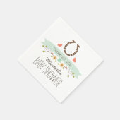 Serviette En Papier Mint Green Horseshoe Baby shower occidental (Coin)