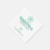 Serviette En Papier Mint Green Noël Snowflon Dîner Design (Coin)