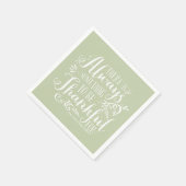 Serviette En Papier Mint Green toujours remercier Citation Thanksgivin (Coin)