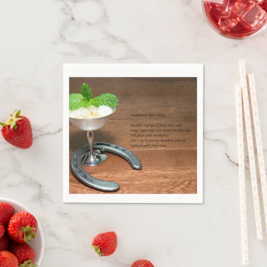 Serviette En Papier Mint Julep Cocktail napkin (En situation)