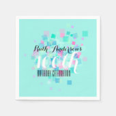 Serviette En Papier Mint Pastel Couleurs 100e Anniversaire P Napkin (Devant)