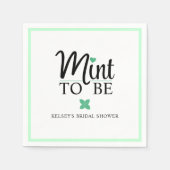 Serviette En Papier Mint to Be Wedding Bridal Shower (Devant)